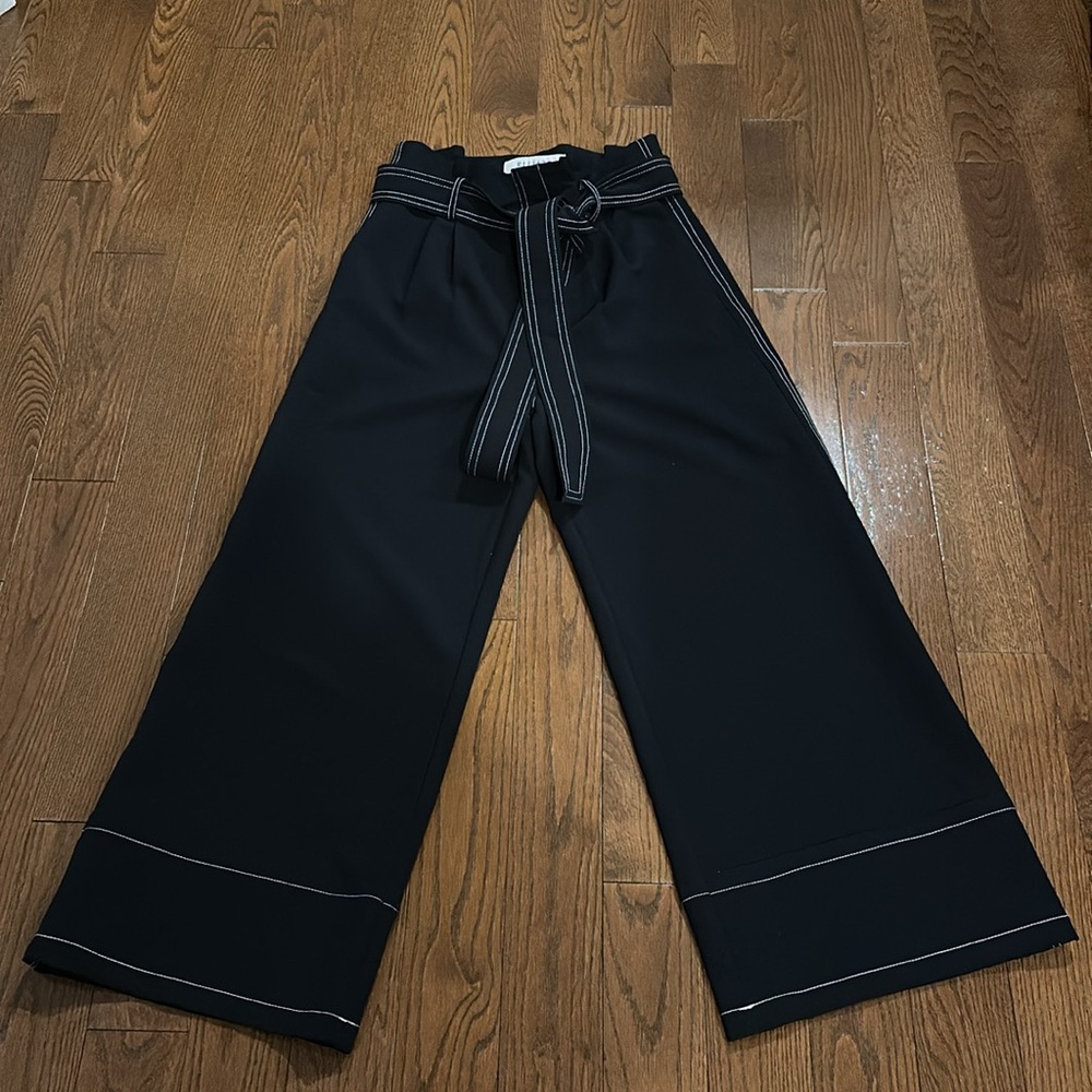 Elliatt navy blue  Wide-Leg Pants belted